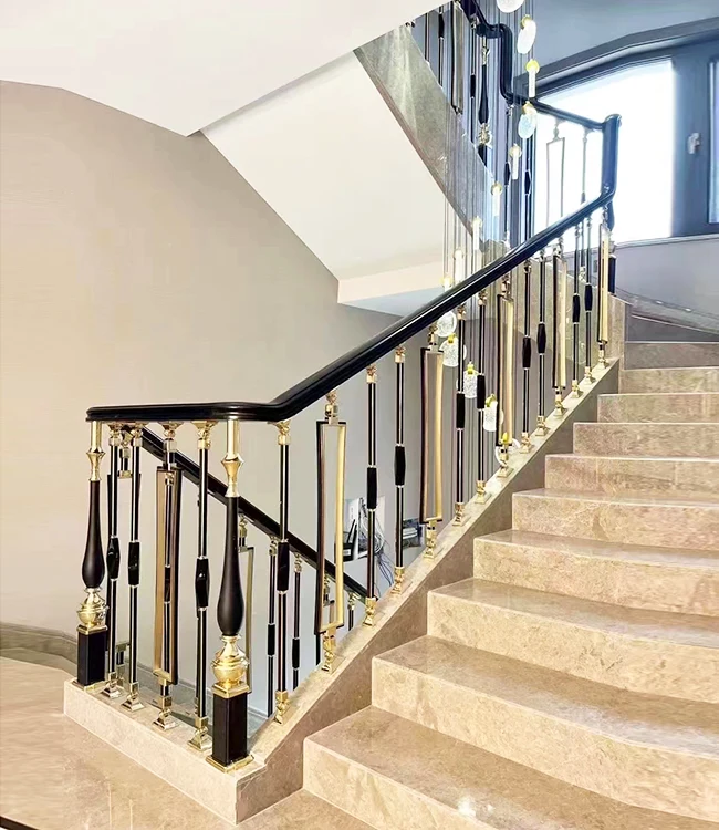 Luxury Design Aluminum Carved Stair Railing