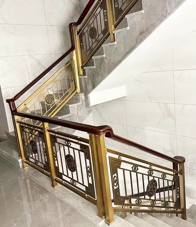 Popular Design Decorative Aluminum Carved Interior Staircase Railing